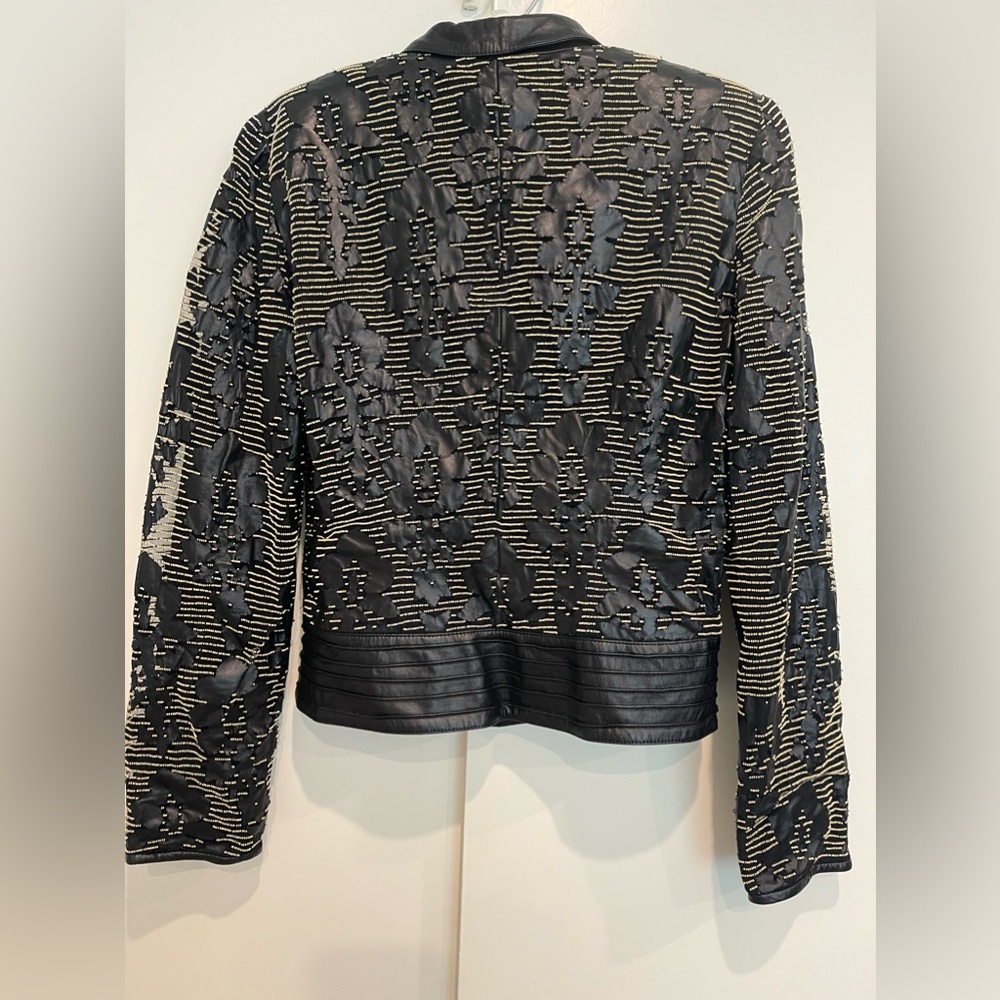 ESCADA | Rare Find! | Stunning Lambs leather Beaded Jacket - Size 36 - Picture 4 of 7
